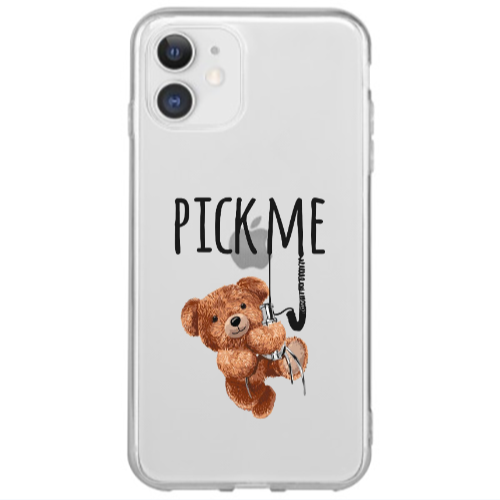 Apple iPhone 12 Mini Pick me Transparent Silicone TPU Θήκη