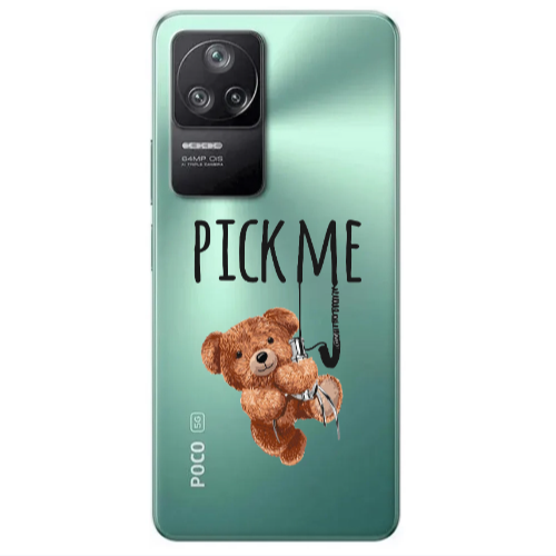 Xiaomi Poco F4 Pick me Transparent Silicone TPU Θήκη