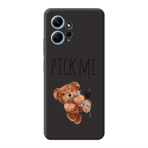 Xiaomi Redmi Note 12 4G Pick me Black Colored Silicone TPU Θήκη