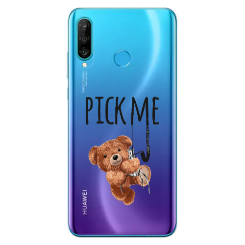 Huawei P30 Lite Pick me Transparent Silicone TPU Θήκη