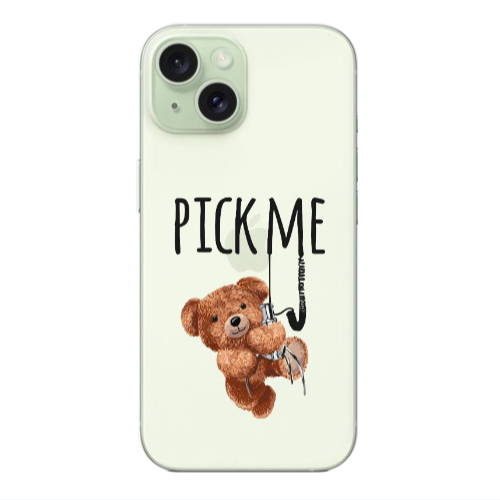 Apple iPhone 15 Pick me Transparent Silicone TPU Θήκη