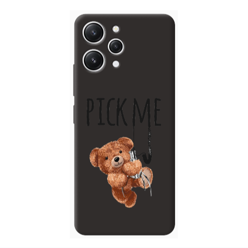 Xiaomi Redmi 12 Pick me Black Colored Silicone TPU Θήκη