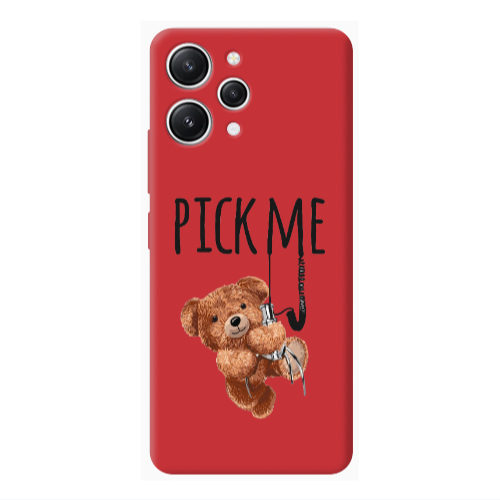 Xiaomi Redmi 12 Pick me Red Colored Silicone TPU Θήκη