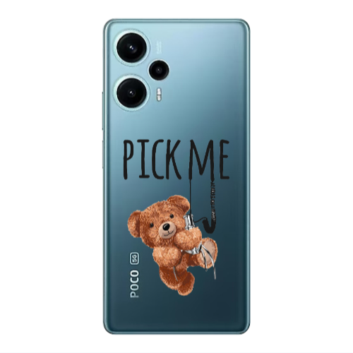 Xiaomi Poco F5 Pick me Transparent Silicone TPU Θήκη