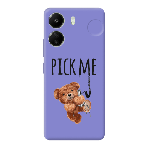 Xiaomi Redmi 13C Pick me Purple Colored Silicone TPU Θήκη