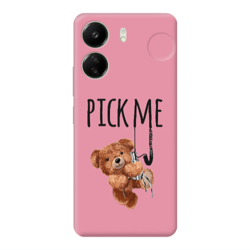 Xiaomi Redmi 13C Pick me Pink Colored Silicone TPU Θήκη