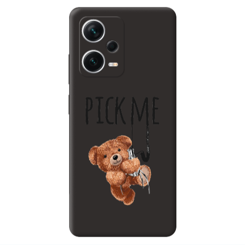 Xiaomi Poco X5 Pick me Black Colored Silicone TPU Θήκη