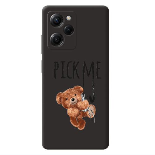 Xiaomi Poco X5 Pro Pick me Black Colored Silicone TPU Θήκη
