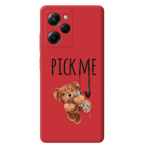 Xiaomi Poco X5 Pro Pick me Red Colored Silicone TPU Θήκη