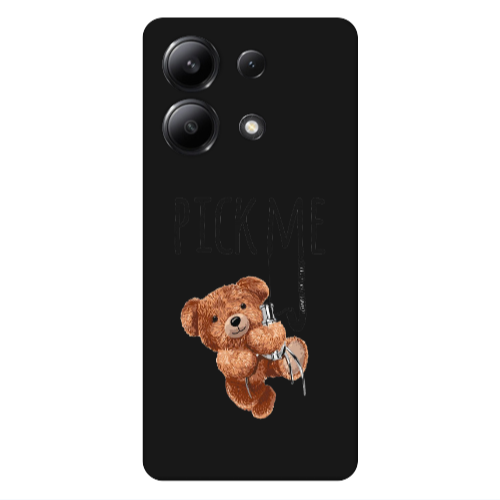 Xiaomi Redmi Note 13 4G Pick me Black Colored Silicone TPU Θήκη
