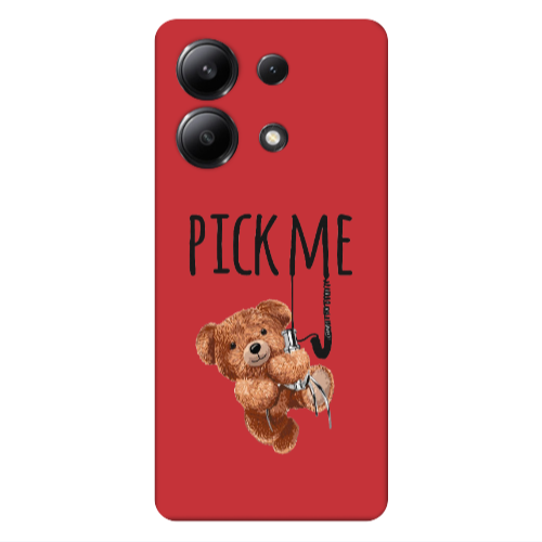 Xiaomi Redmi Note 13 4G Pick me Red Colored Silicone TPU Θήκη