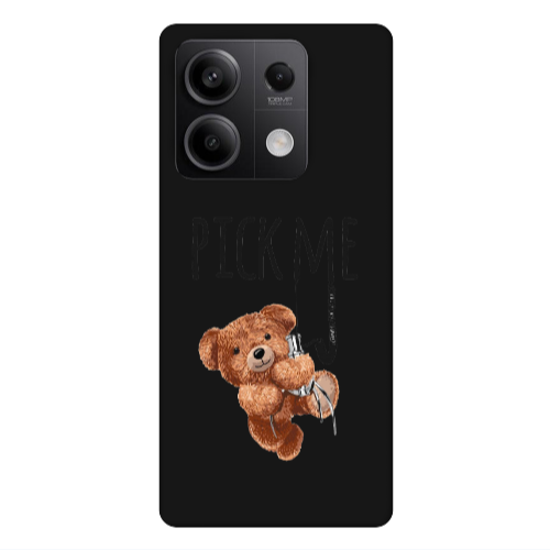 Xiaomi Redmi Note 13Pro 5G Pick me Black Colored Silicone TPU Θήκη