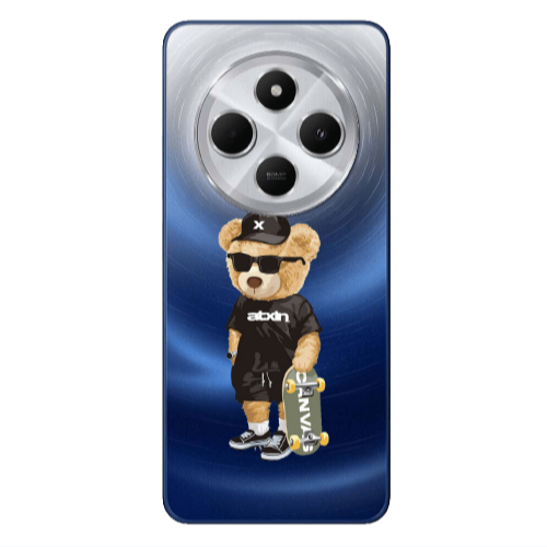 Xiaomi Redmi 14c Bear with glasses Transparent Silicone TPU Θήκη
