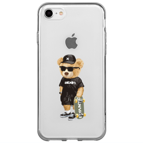 Apple iPhone 7 Bear with glasses Transparent Silicone TPU Θήκη