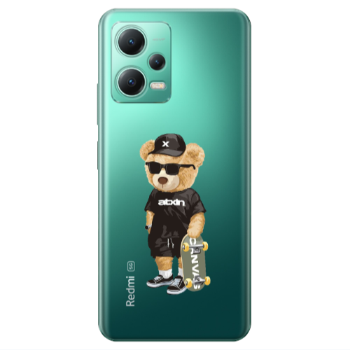 Xiaomi Redmi Note 12 Pro 5G Bear with glasses Transparent Silicone TPU Θήκη