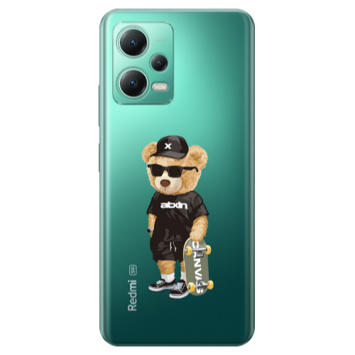 Xiaomi Redmi Note 12 Pro Plus 5G Bear with glasses Transparent Silicone TPU Θήκη