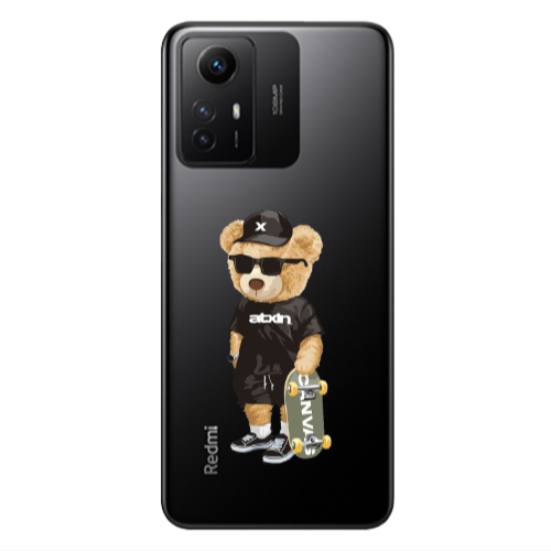 Xiaomi Redmi Note 12s Bear with glasses Transparent Silicone TPU Θήκη