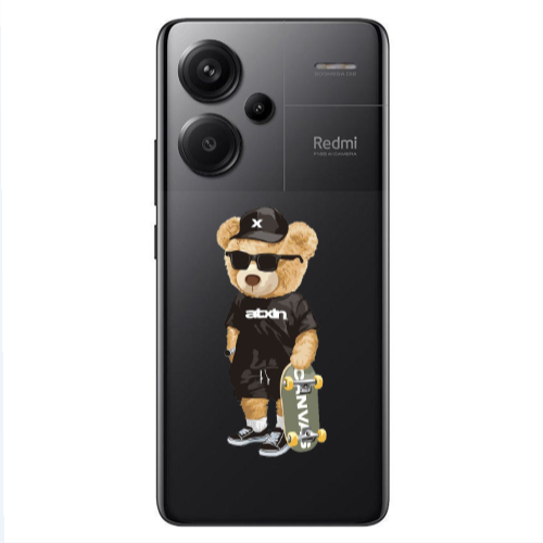 Xiaomi Redmi Note 13 Pro+ 5G  Bear with glasses Transparent Silicone TPU Θήκη