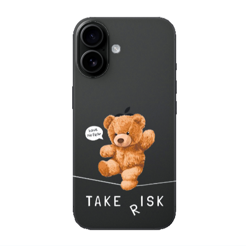 Apple Iphone 16 plus Take risk Transparent Silicone TPU Θήκη