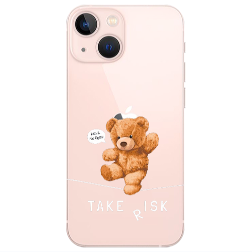 Apple iPhone 13 Take risk Transparent Silicone TPU Θήκη