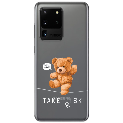 Samsung S20 Ultra Take risk Transparent Silicone TPU Θήκη