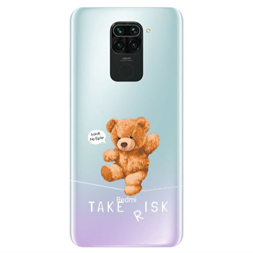 Xiaomi Redmi Note 9 Take risk Transparent Silicone TPU Θήκη