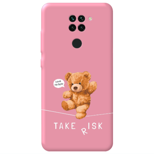 Xiaomi Redmi Note 9 Take risk Pink Colored Silicone TPU Θήκη