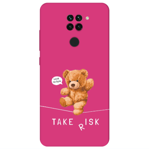 Xiaomi Redmi Note 9 Take risk Fuchsia Colored Silicone TPU Θήκη