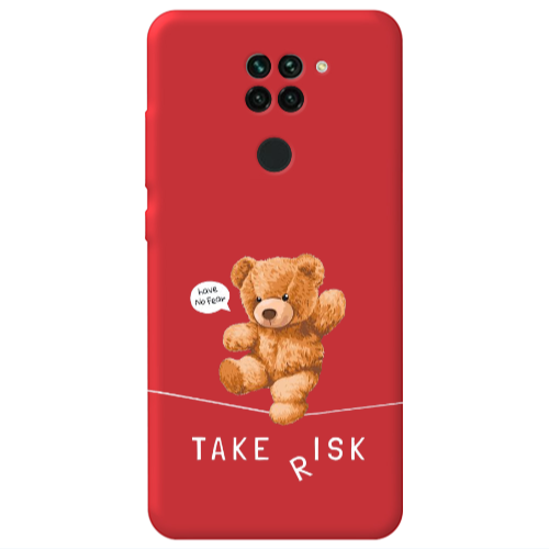 Xiaomi Redmi Note 9 Take risk Red Colored Silicone TPU Θήκη