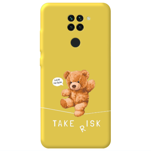 Xiaomi Redmi Note 9 Take risk Yellow Colored Silicone TPU Θήκη