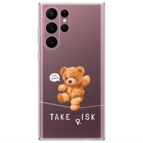 Samsung S22 Ultra Take risk Transparent Silicone TPU Θήκη