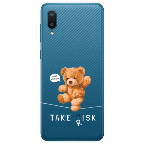 Samsung A02 Take risk Transparent Silicone TPU Θήκη