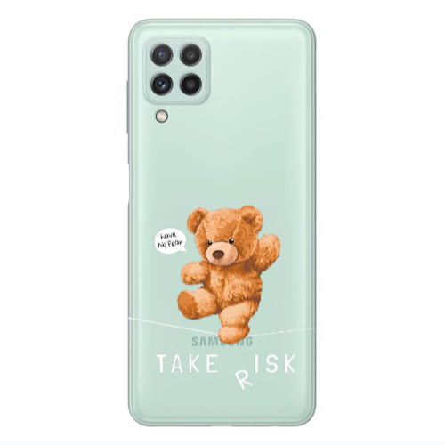Samsung A22 4G Take risk Transparent Silicone TPU Θήκη