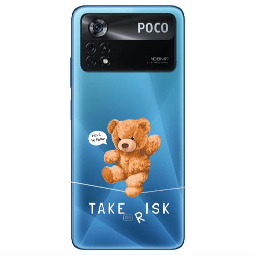 Xiaomi Poco X4 Pro Take risk Transparent Silicone TPU Θήκη