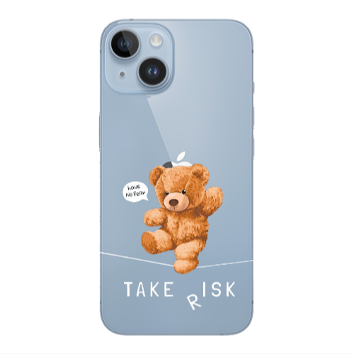 Apple iPhone 14 Plus Take risk Transparent Silicone TPU Θήκη