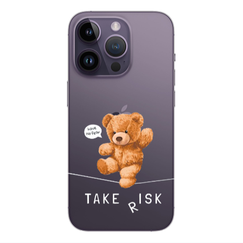 Apple iPhone 14 Pro  Take risk Transparent Silicone TPU Θήκη