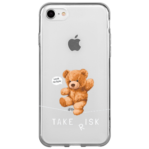 Apple iPhone SE 2020 Take risk Transparent Silicone TPU Θήκη
