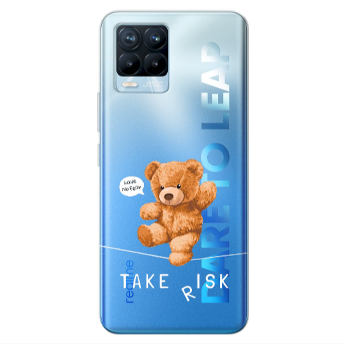 Realme 8 Pro Take risk Transparent Silicone TPU Θήκη
