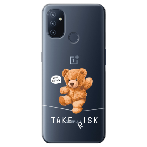 Oneplus Nord 100 Take risk Transparent Silicone TPU Θήκη