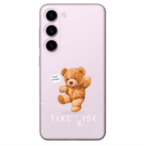 Samsung S23 Take risk Transparent Silicone TPU Θήκη
