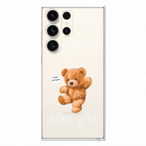 Samsung S23 Ultra Take risk Transparent Silicone TPU Θήκη