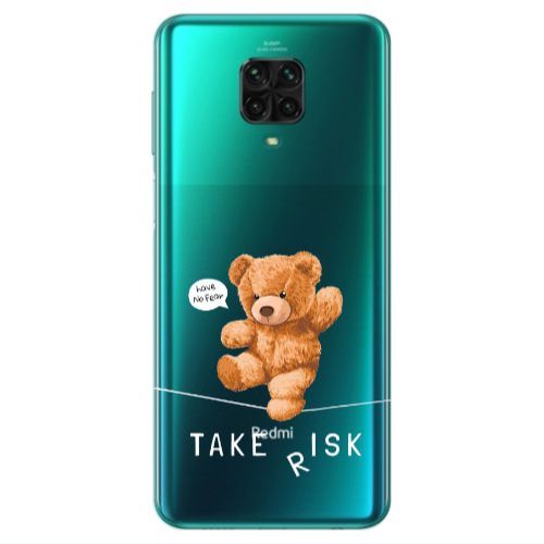 Xiaomi Redmi Note 9S Take risk Transparent Silicone TPU Θήκη