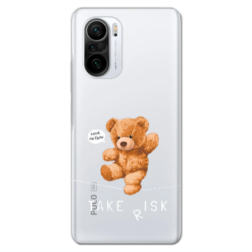 Xiaomi Poco F3 Take risk Transparent Silicone TPU Θήκη