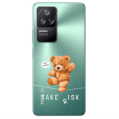 Xiaomi Poco F4 Take risk Transparent Silicone TPU Θήκη