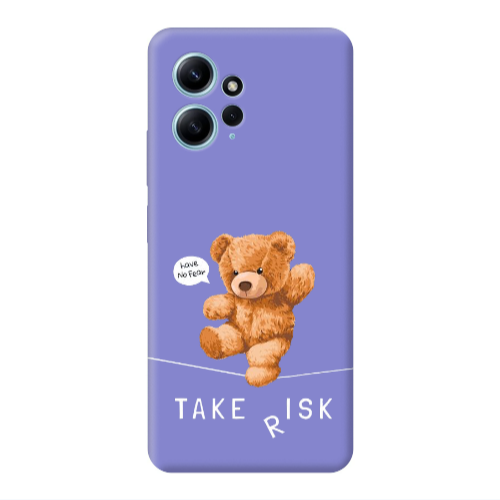 Xiaomi Redmi Note 12 4G Take risk Purple Colored Silicone TPU Θήκη