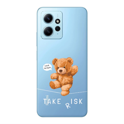 Xiaomi Redmi Note 12 4G Take risk Transparent Silicone TPU Θήκη