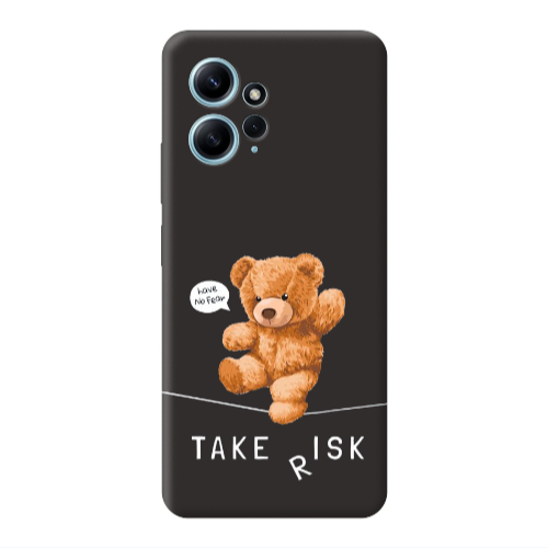 Xiaomi Redmi Note 12 4G Take risk Black Colored Silicone TPU Θήκη