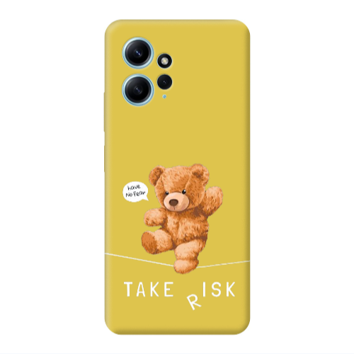 Xiaomi Redmi Note 12 4G Take risk Yellow Colored Silicone TPU Θήκη