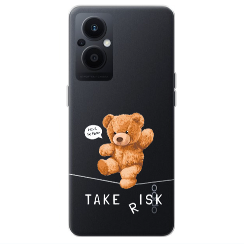 Oppo Reno 7 Lite Take risk Transparent Silicone TPU Θήκη