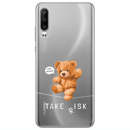 Huawei P30 Take risk Transparent Silicone TPU Θήκη